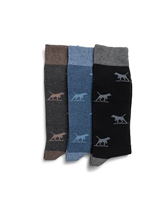 DOGS-A-PLENTY THREE PACK SOCKS