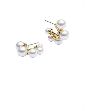 Juliet Pearl Hoop Earrings