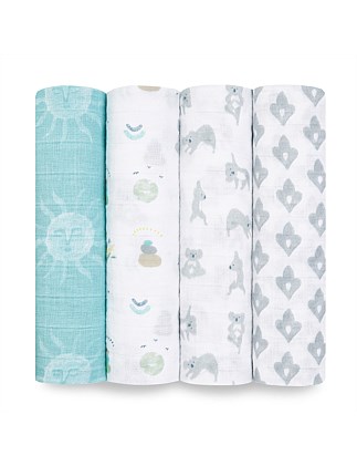 NOW & ZEN 4pk Swaddles