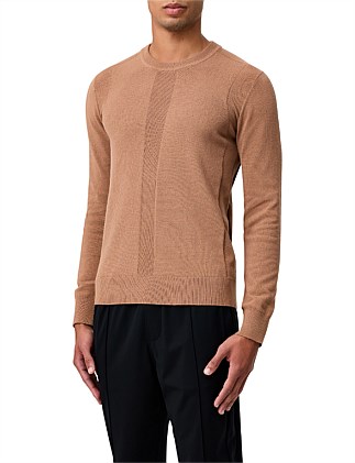 TECH COTTON PANELLED SWEATER