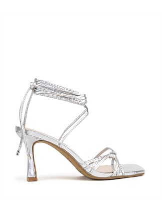 SIDNEY80 SQUARE TOE ANKLE TIE SANDAL