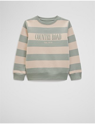 Verified Australian Cotton Heritage Stripe Sweat