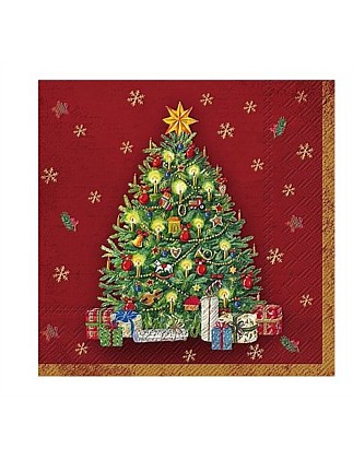 Festive Christmas Tree Lunch Napkins