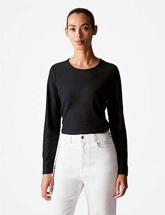 Cotton Ottoman Long Sleeve T-Shirt