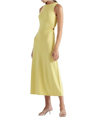 Theresa Knit sleeveless midi Dress in citrus