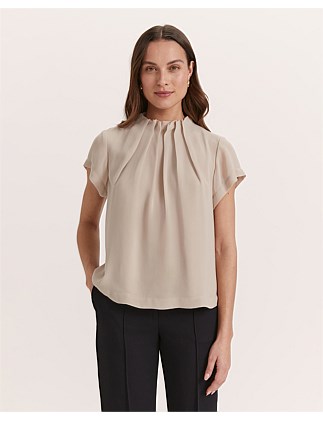 Willa High Neck Short Sleeve Top