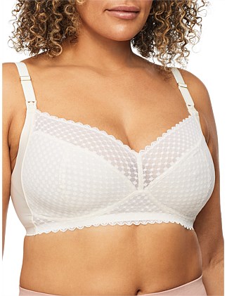 REVIVE WIRE-FREE LACE NURSING BRA PEARL