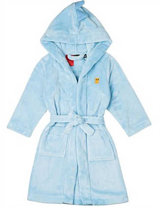 Boys Dinosnore Plush Fleece Hooded Robe