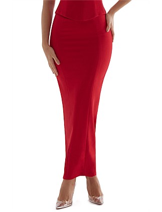 'Nayara' Red Rose Maxi Skirt