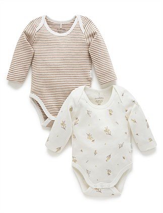 Essentials 2 Pack L/Sleeve Bodysuit