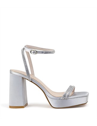 RASSO95 PLATFORM SANDAL WITH DIAMANTE STRAPS