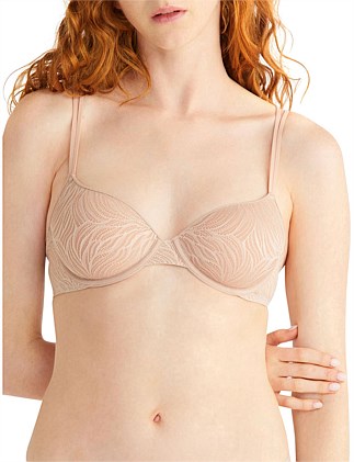 SHEER MARQUISETTE LACE LIGHTLY LINED DEMI BRA