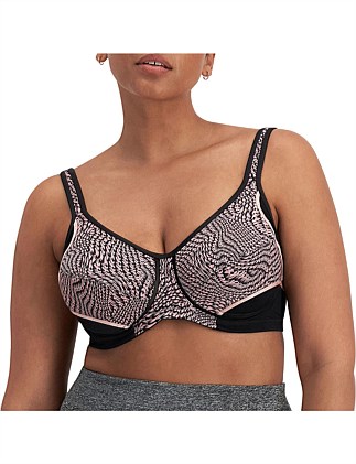 ELECTRIFY PRINT UNDERWIRE NON-CONTOUR SPORTS BRA