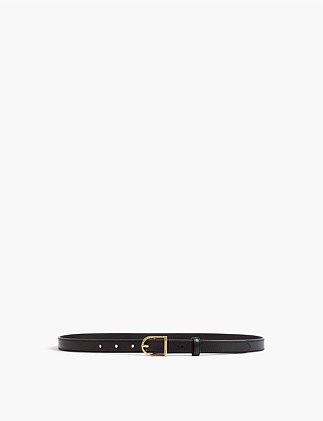 Curved Buckle Slim Belt