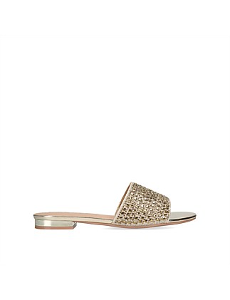 Kianni Mule Gold Slip on Sandals