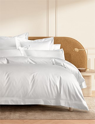 1200TC PALAIS SUPER KING TAILORED QUILT COVER IN WHITE