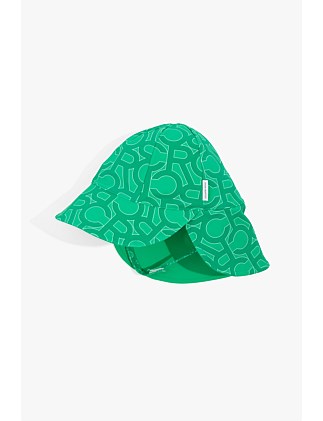 Recycled Nylon Blend Logo Swim Hat