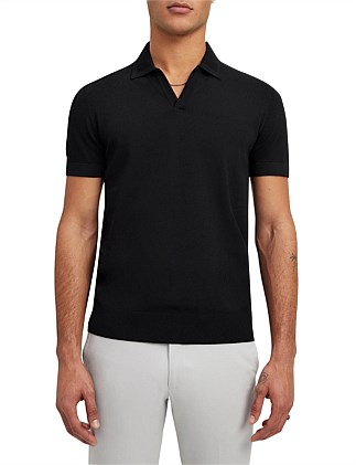 RIB COLLAR TECH KNIT POLO