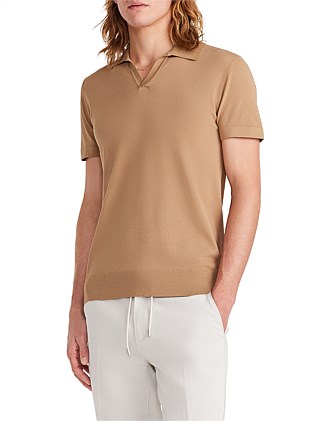 RIB COLLAR TECH KNIT POLO