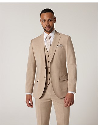 Slim Stretch Wool Blend Tailored Jacket 