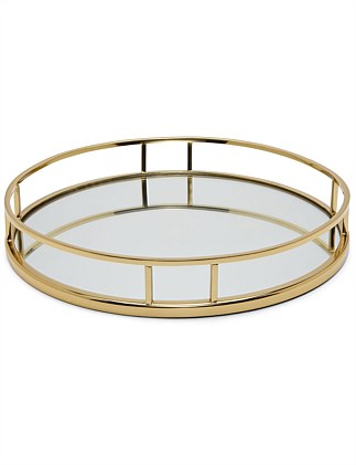 Manhattan Gold Round Deco Serve Tray