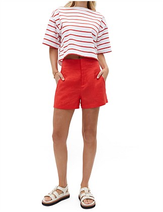 CORE LINEN WAISTED SHORT