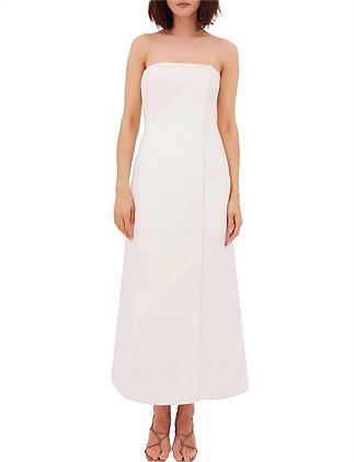 IVORY CREPE RUNWAY DRESS