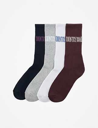 Australian Cotton Blend Heritage Sock Pack of 4