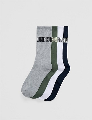 Australian Cotton Blend Heritage Sock Pack of 4