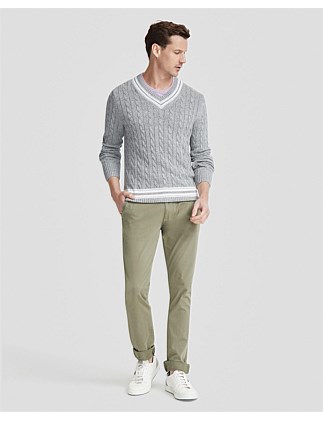 RICHIE CRICKET CABLE KNIT TOP