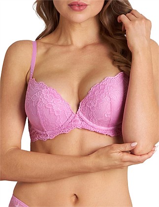 MY FIT LACE PUSH UP PLUNGE BRA