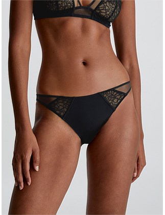 CK BLACK GRAPHIC LACE BIKINI BLACK