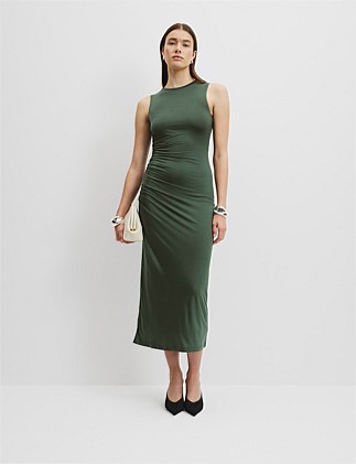 Cupro Jersey Racerback Dress