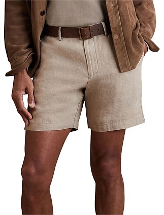 7 INCH LINEN SOLID CHINO SHORT