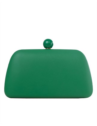 TEXTURED CLUTCH WITH TONAL CLASP