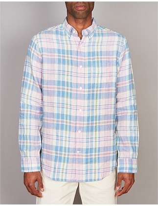 LINEN MADRAS SHIRT REGULAR FIT