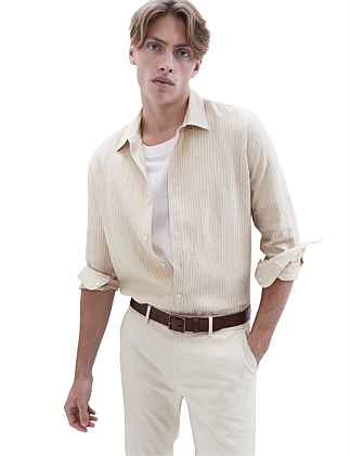 LINEN L/S REGULAR FIT SHIRT