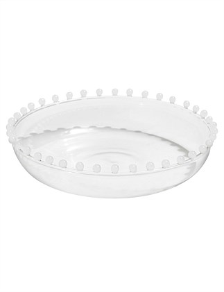 Pearl Platter - Clear + White