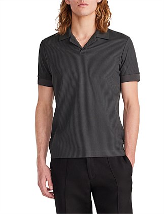 TEXTURED STRIPE POLO