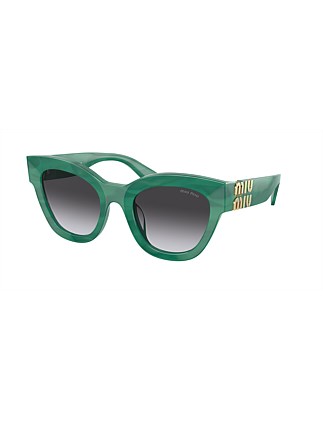 Square GREEN GREY GRADIENT Female Sunglass