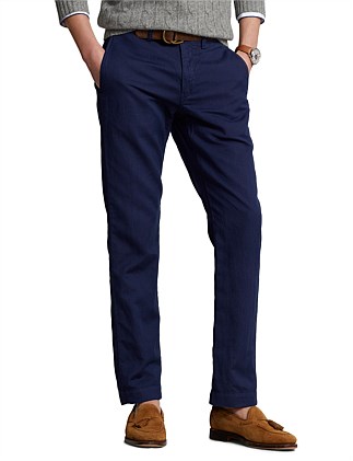 Straight Fit Linen-Cotton Pant