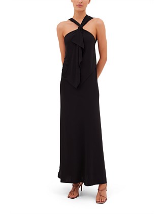 BLACK JERSEY CONVERGING GOWN