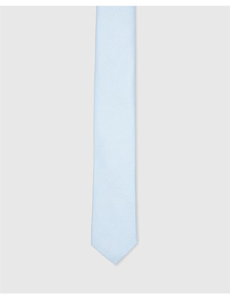 Baby Shine Skinny Tie - Silk In Blue Light