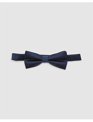 Solid Colour Bow Tie - Silk In Blue Dark