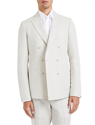 COTTON TWILL DOUBLE BREASTED JACKET