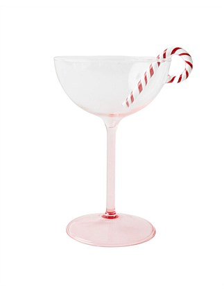 CANDY CANE COUPE GLASS 2P