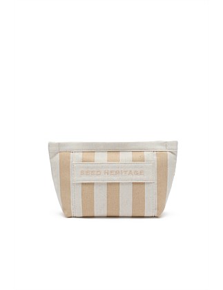 SMALL LOGO STRIPE MAKE UP BAG