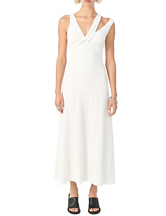 EXPECT V-NECK MIDI DRESS