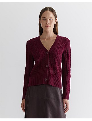 Merino Wool Cable Cardigan