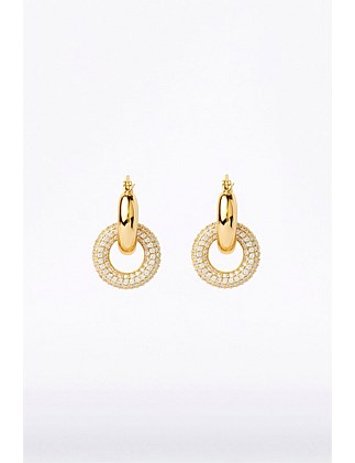 PAVE LINKS EARRING SMALL